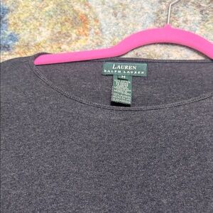 Lauren Ralph Lauren Charcoal Knit Top